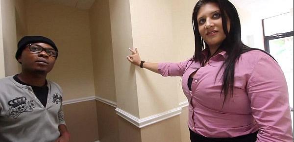  Kim Cruz Thick Latina gives BBC Blowjob in her Office